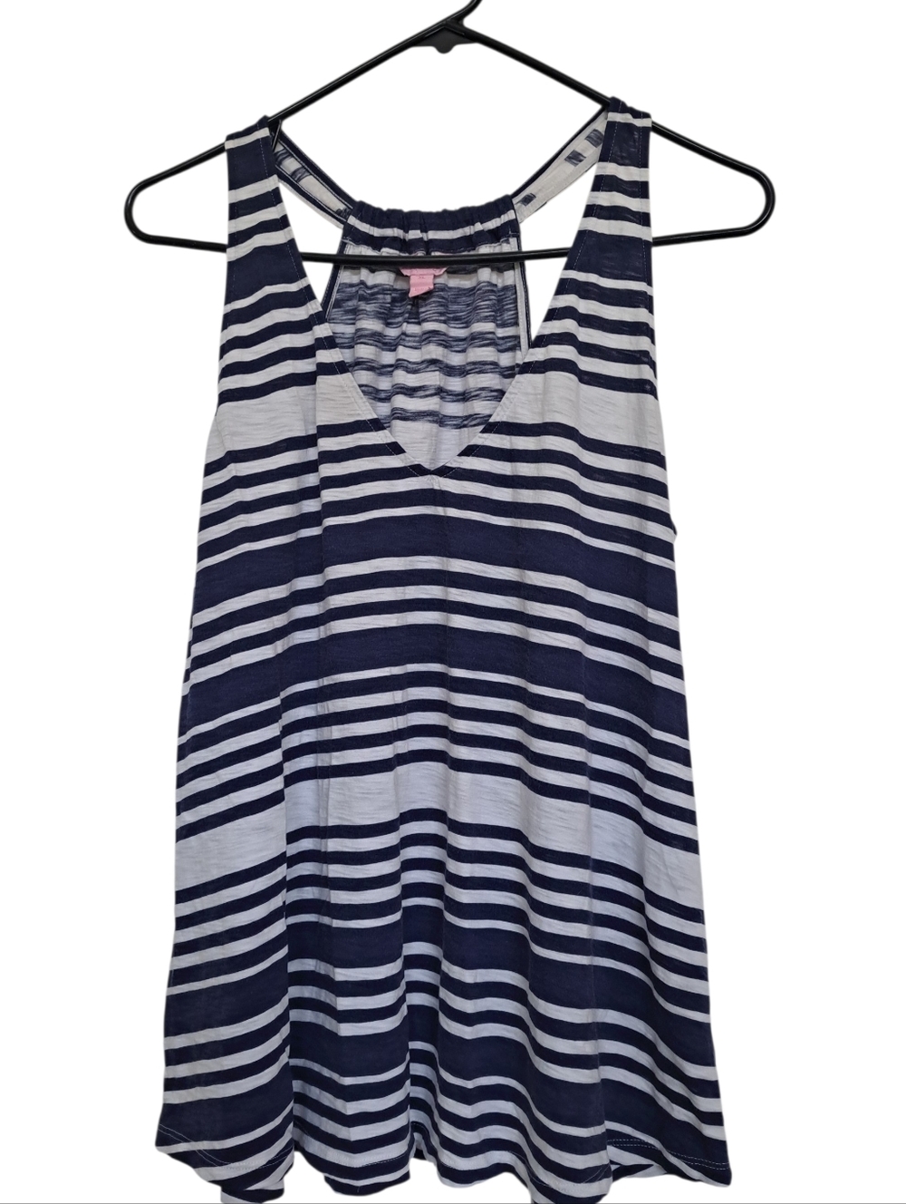 Lilly Pulitzer Navy and White Striped Minka Racerback Tank Top - Picture 2 of 4